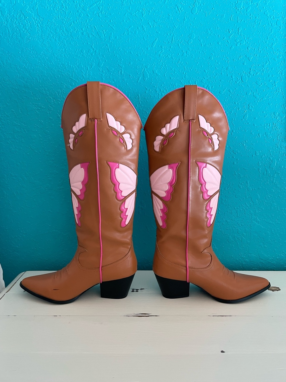 Dolls Kill Butterfly Cowboy Cowgirl Western boots NWOB - Picture 2 of 9